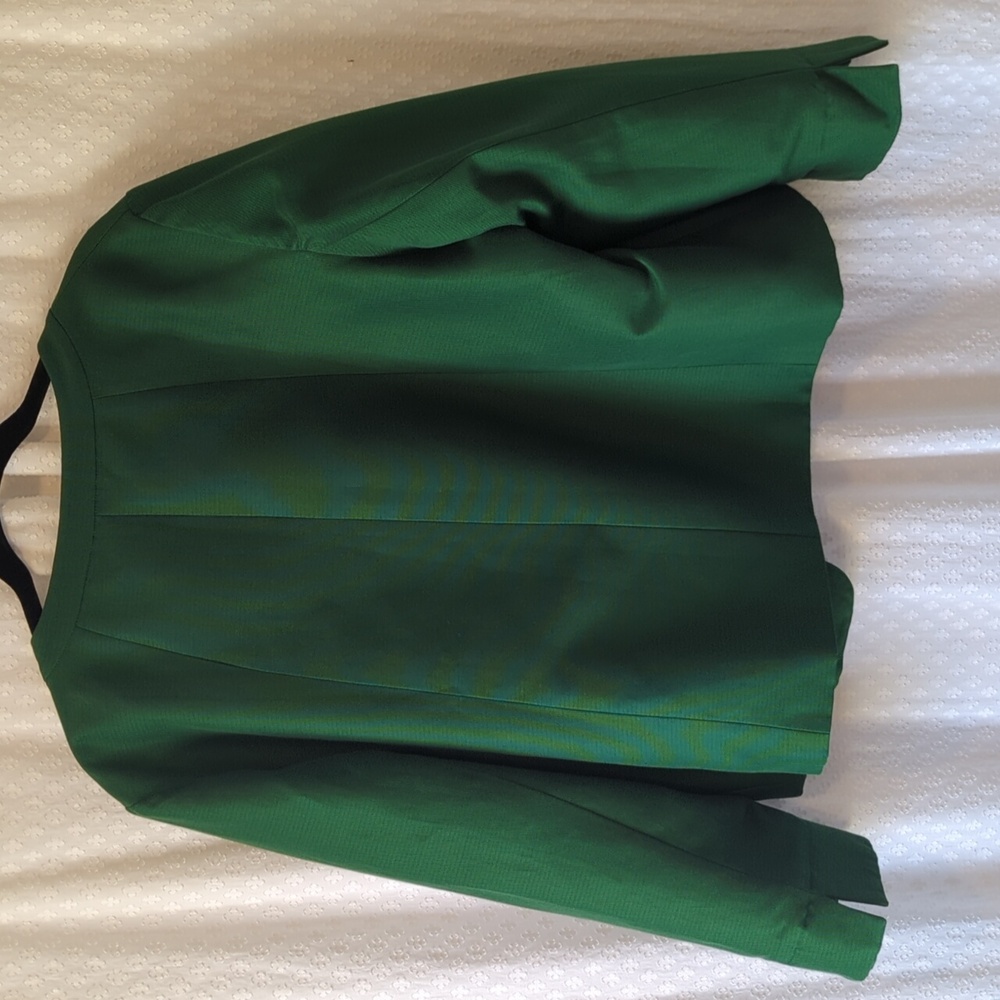 Talbots Emerald Green Cotton Silk Blazer Jacket Women's Size 20 NWT - Picture 6 of 11